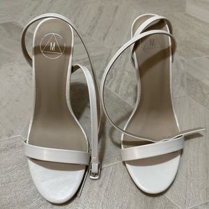 Summer white lace heels